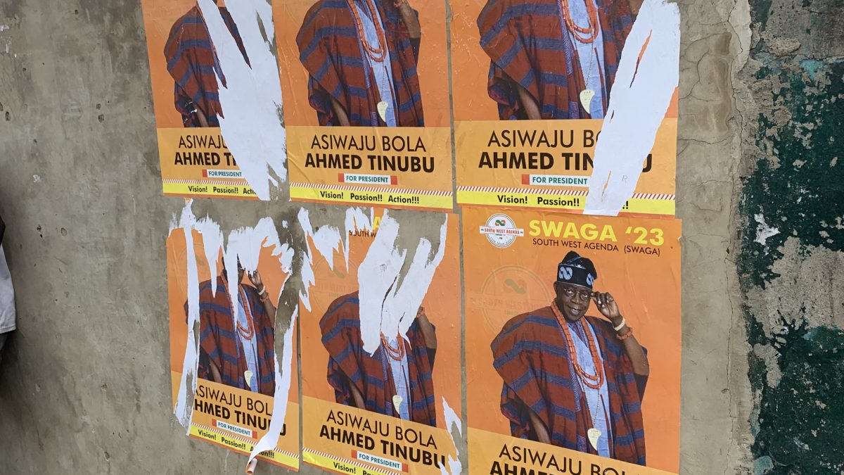 SWAGA: Tinubu’s Campaign Posters Ripped, Defaced In Kosofe