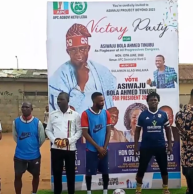 Novelty Match For Tinubu: Ajegunle All Stars Beats Team Agboyi
