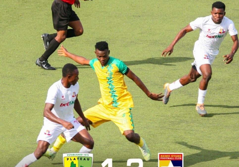 NPFL: Remo Stars In Title Chase,  Secures 2-1 Away Win in Jos
