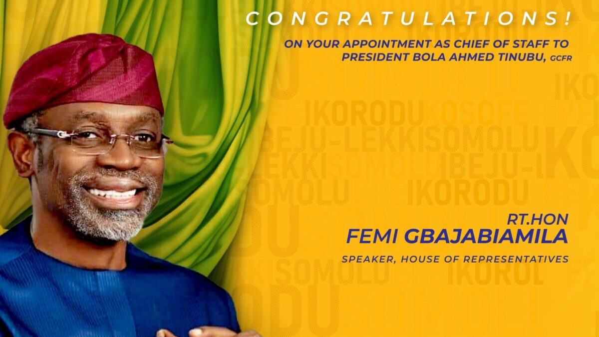 Sen. Abiru Congratulates Gbajabiamila On New Role As National Chief of Staff